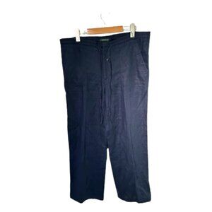 Ralph Lauren women’s navy 100% linen pants